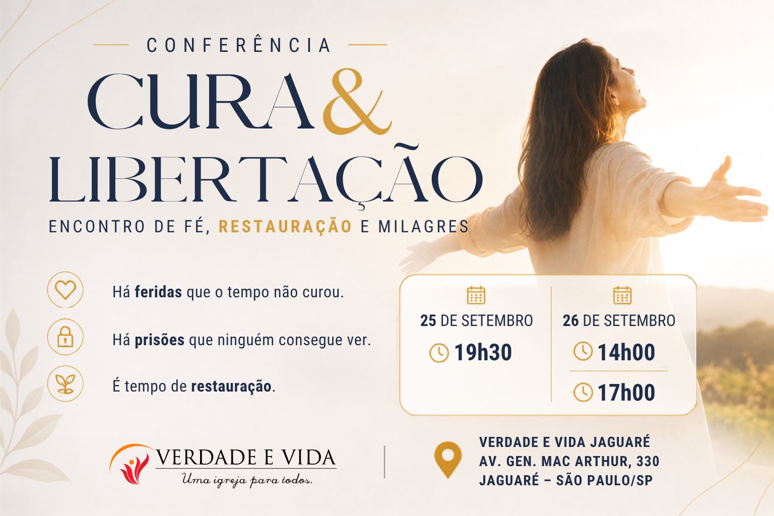 Conferência Cura e Libertação - Verdade e Vida Jaguaré